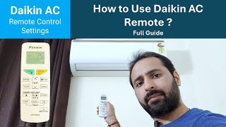 Daikin AC Remote Control  How to Use Daikin AC Remote  Daikin Ac Remote Settings 2024 Daikin FTHT [upl. by Artapoelc]