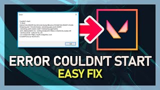 Valorant  How To Fix Couldn’t Start Error [upl. by Kath]