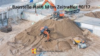 Neubau Haus M im Städtischen Klinikum Karlsruhe Oktober 2017 im Zeitraffer [upl. by Ymaral]