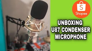 UNBOXING U87 CONDENSER MICROPHONE [upl. by Ennaul489]