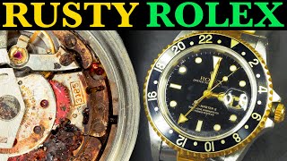 Restoration of Rusty Rolex  Water damaged 1996 GMT Master II│ Nicholas Hacko Master Watchmaker [upl. by Leilani]