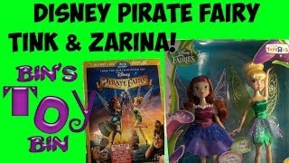 Disney Pirate Fairy ZARINA amp TINKERBELL Fairies Doll Set Review by Bins Toy Bin [upl. by Nida433]