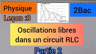 oscillations libres dans un circuit RLC série  2 bac partie 2 الأولى بكالوريا [upl. by Jeanette]