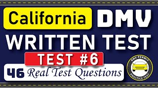 2024 California DMV Written Test 5  46 Real Test Questions  California DMV Practice Test [upl. by Anilave]