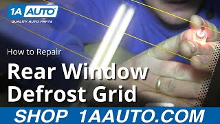 How To Repair a Rear Window Defrost Grid Panel [upl. by Otti]