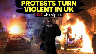 UK Violence LIVE UK Riots takes Violent turn as Police FarRight Group Clash [upl. by Reginnej]