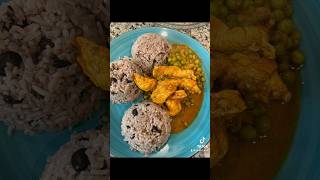 Black beans rice with curry chicken dinner [upl. by Kial353]