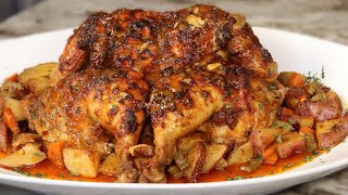 Roasted Garlic Butter Baked Chicken  How To Baked a Whole chicken in oven For Thanksgiving [upl. by Yras]