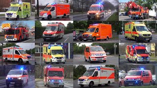 30min Einsatzfahrten Zusammenschnitt Feuerwehr amp Rettungsdienst am KH Siloah MHH amp FRW5 Hannover [upl. by Giovanna]