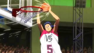 Aomine scores behind the backboard after Kurokos pass Kuroko no BasketLast Game 1080p [upl. by Renita762]