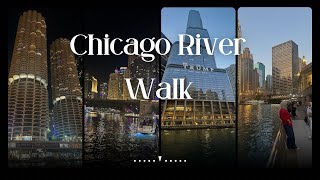 Exploring Chicago Riverwalk in 4K  Downtown Vlog Michigan Avenue [upl. by Gerhardine881]