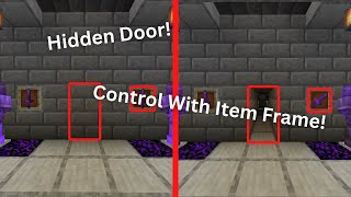 How to Make a SECRET Piston Door Using an Item Frame in Minecraft [upl. by Ailegave]