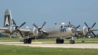 B29 Superfortress quotFIFIquot Engine Start Takeoff amp Landing [upl. by Hong]