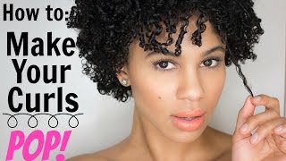 Natural Hair How to Make Your Curls Pop for Short Hair [upl. by Ardie]