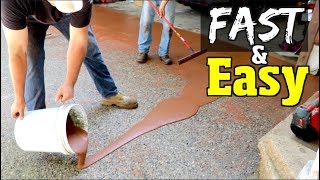 How to Resurface Concrete for Beginners Part 2 660 DIY Driveway repair  restoration project [upl. by Kathy]