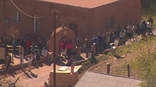 Thousands trek to Chimayo for annual Good Friday pilgrimage [upl. by Borlase444]