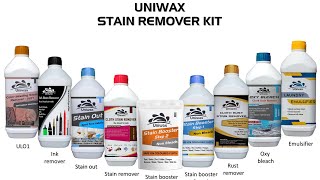 uniwax stain remover fabric care products dry cleaning chemicals [upl. by Berlin]