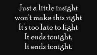 it ends tonight lyrics [upl. by Tager788]