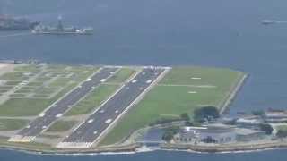 Aterrizaje avión avianca Aeropuerto Santos Dumont visto del Pan de Azucar en Rio de Janeiro Brasil [upl. by Akived]