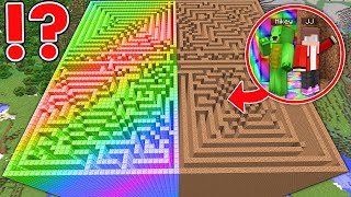 JJ and Mikey Found A TALLEST RAINBOW DIRT MAZE in Minecraft Maizen Mizen Mazien JJ Mikey [upl. by Bronson]