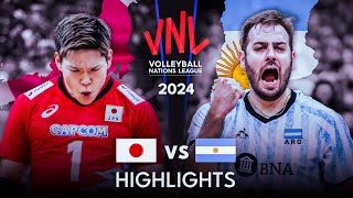 🇯🇵 JAPAN vs ARGENTINA 🇦🇷  Highlights  Mens VNL 2024 [upl. by Izaak78]