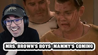 American Reacts to Mrs Browns Boys  Series 2 Episode 2 Mammys Coming [upl. by Ahsilla224]