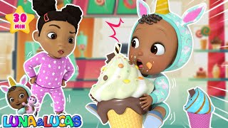 Ice Cream Song 🍨  Nursery Rhymes amp Kids Songs  Luna amp Lucas 🌈 🦄 [upl. by Shanly]