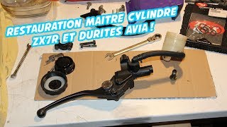 Maître Cylindre frein moto ZX7R et durites aviation neuves [upl. by Akinihs575]