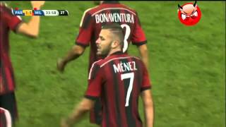 Parma  Milan MENEZ Goal [upl. by Ateinotna357]