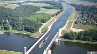 The Stunning Magdeburg Water Bridge  Germany [upl. by Arahs]