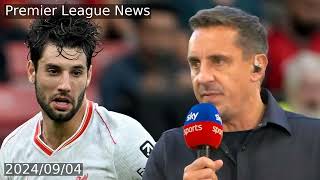 Gary Neville was ‘unprofessional’ for Man Utd vs Liverpool game before slamming Szoboszlai [upl. by Htebasile956]