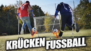 FUSSBALL CHALLENGE AUF KRÜCKEN CROSSBAR FUSSBALL CHALLENGE PATRICK VS METI PMTV [upl. by Zales]