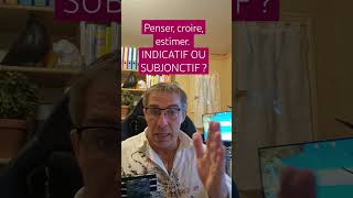 Conjugaison Penser croire estimer Fautil utiliser lindicatif ou le subjonctif  Grammaire [upl. by Vincent]