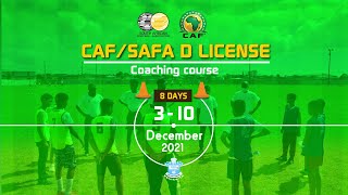 CAF SAFA Coaching Course 2021  SaintsFC Port Elizabeth [upl. by Shedd209]