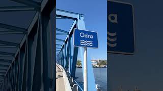 Szczecin prosto z mostu Poland river odra city brigde ships autumn seagulls [upl. by Nrehtac]