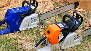 Big chainsaws big wood and sharp chains  Stihl MS 880 amp FarmerTec G888 working [upl. by Siulesoj]