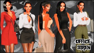 OFFICE SIREN  WORK OUTFITS LOOKBOOK  CC LINKS  SIMS 4 [upl. by Mercedes820]