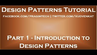 Introduction to Design Patterns [upl. by Aihsekram]