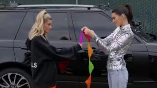 Hailey Bieber amp Kendall Jenner  handshake  Carpool Karaoke [upl. by Dannel]