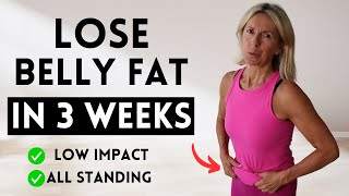 Lose Stubborn Belly Fat In 3 Weeks  Low Impact Home Workout [upl. by Namzzaj415]