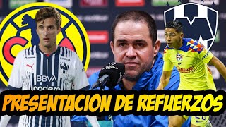 1 REFUERZO CONFIRMADO PARA EL AMERICA PRESENTACION DE JORDI CORTIZO Y SALVADOR REYES EN MONTERREY [upl. by Aiki]