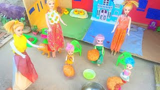 Barbie doll Cartoons Barbie doll Toys Gadi wala cartoon Radha ke kahaniya Barbie village stories Toy [upl. by Pressman]