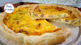 Quiche Lorraine ricetta originale 🇫🇷SEMPLICE E GUSTOSA SUB ENGFRAESPGER [upl. by Anileme]