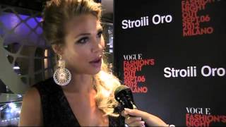 Intervista a Ilary Blasi testimonial di Stroili Oro  Vogue Fashions Night Out [upl. by Idnahc]