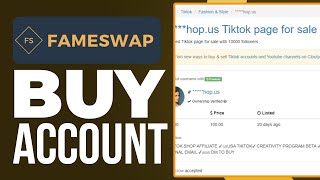 How To Buy A TikTok Account Safely On Fameswap Full Guide [upl. by Attenauq]