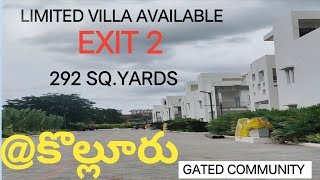 7 292 SQYARDS KOLLUR GATED COMMUNITY VILLA PROJECT hmda kollur duplex budgethomes [upl. by Yrelav]