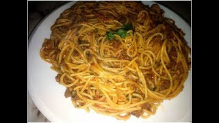 سباغيتي بالصوص والكفتة شهية جدا على طريقتي Spaghetti [upl. by Eirrek203]