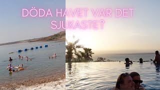 VI BADAR I DÖDA HAVET OCH HAR EN HELT FANTASTISK KVÄLL I SOLNEDGÅNGEN  Resevlogg 6 Jordanien 2023 [upl. by Orapma465]