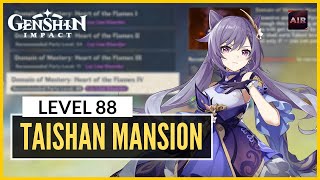 Genshin Impact  Taishan Mansion Level 88 Guide【F2P With No 5 Star Heroes】 [upl. by Asenev]