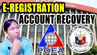 How to Recover ERegistration Account  POEA DMW Online ERegistration 2023 [upl. by Yaj756]